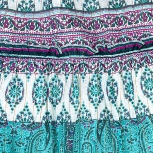 RAGA Golden Rules Mini Short Sleeve Wrap Dress Turquoise Blue SZ Small NWT - Picture 8 of 12